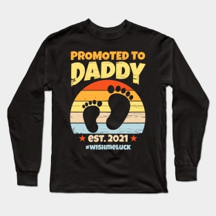 Vintage Promoted to Daddy est. 2021 Long Sleeve T-Shirt